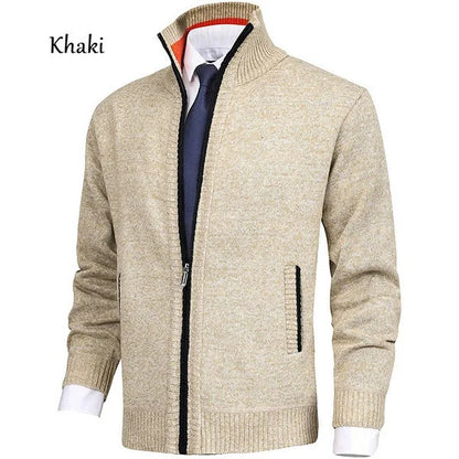 Relenzo - Men's Cardigan Sweater Fleece Sweater